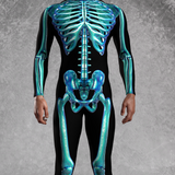 Blue Candy Skeleton Male Costume