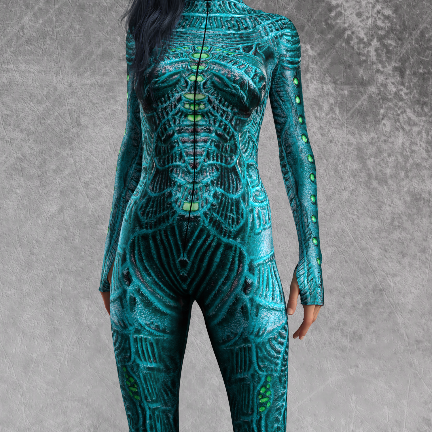 Blue Insect Zombie Costume 6