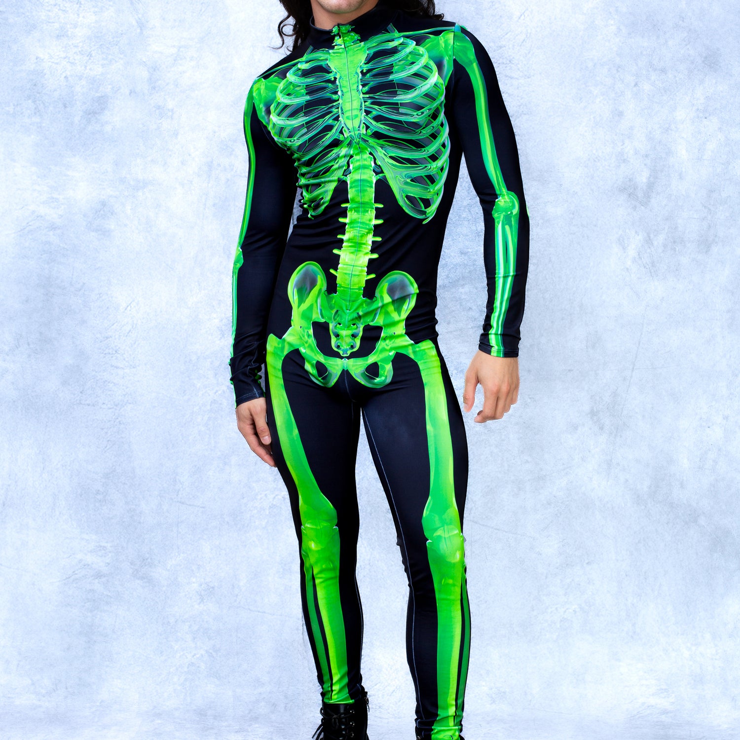 Jelly Skelly Male Costume Lycra