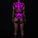 Halftone Skeleton Pink Criss Cross Set