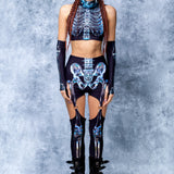 Glass Skeleton Garters Leggings