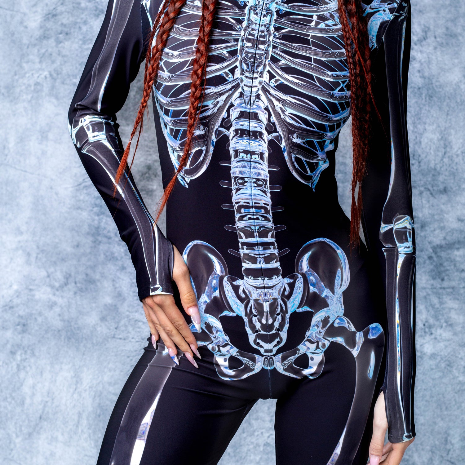 Women Glass Skeleton Costume