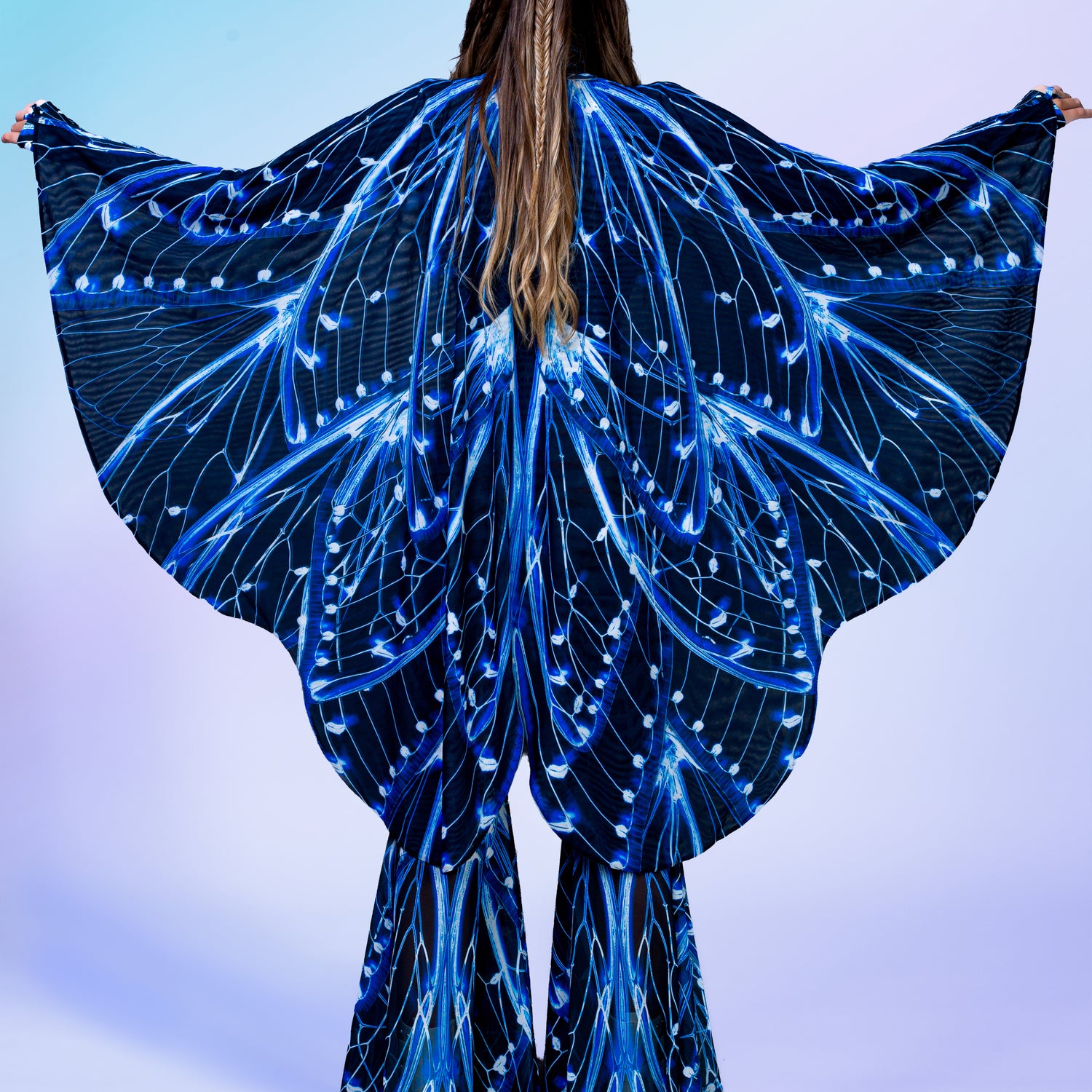 Fairy Birdsong Mesh Wings Lycra, Mesh, UV Reactive