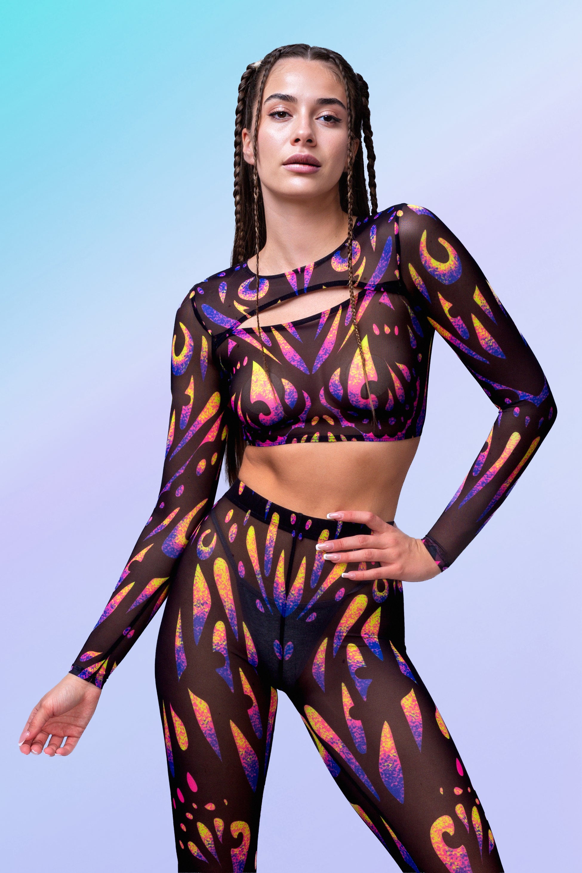Dreamflight Mesh Cutout Rave Top 1