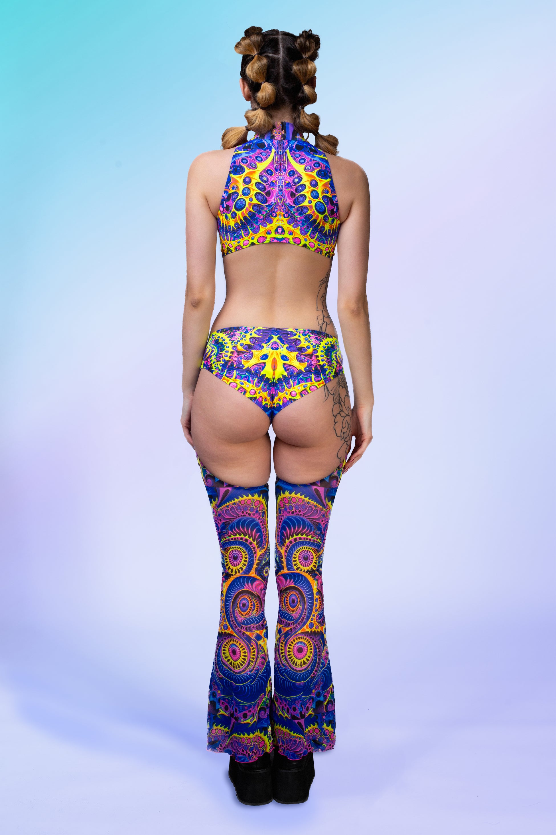 Eyeball It Backless Chaps Bodysuit 2