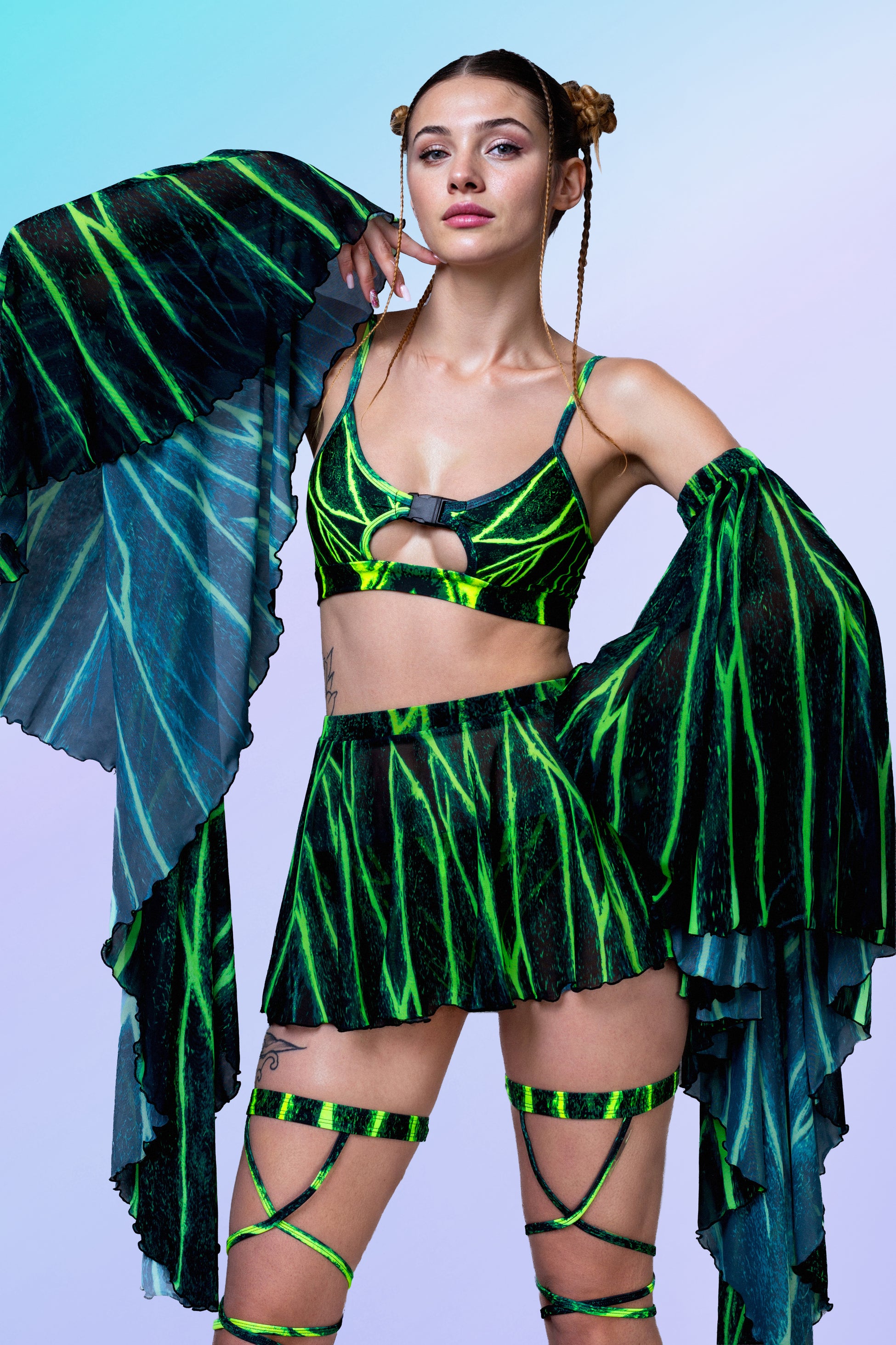 Acid Burst Mini Cloche Skirt 1
