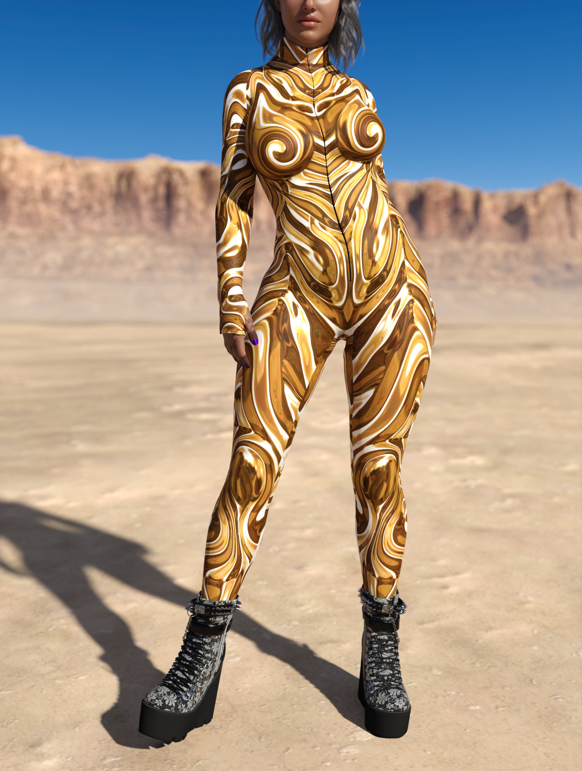 Mecha Vortex Gold Costume 2