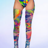 Color Spill Buckle Short Sleeve Set