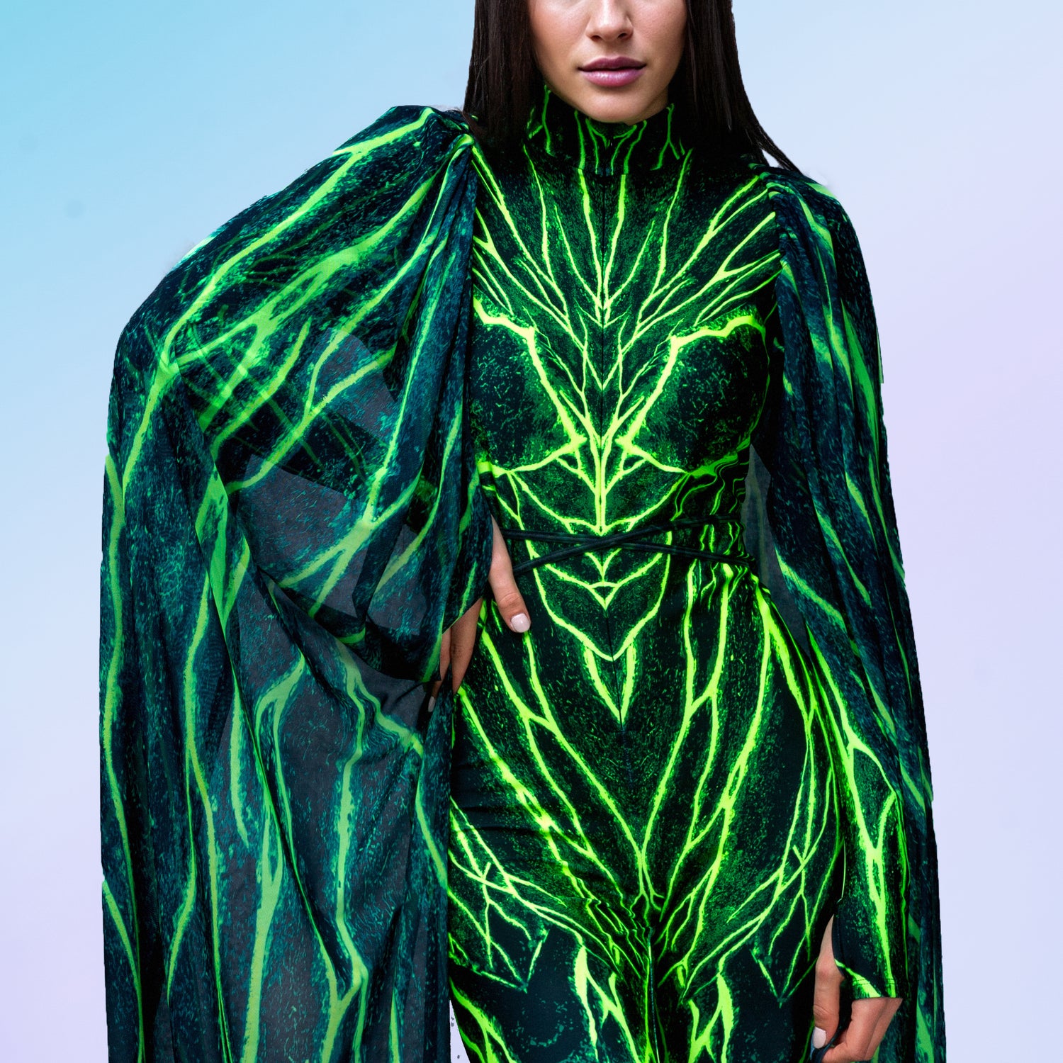 Acid Burst Costume Set Lycra, UV Reactive
