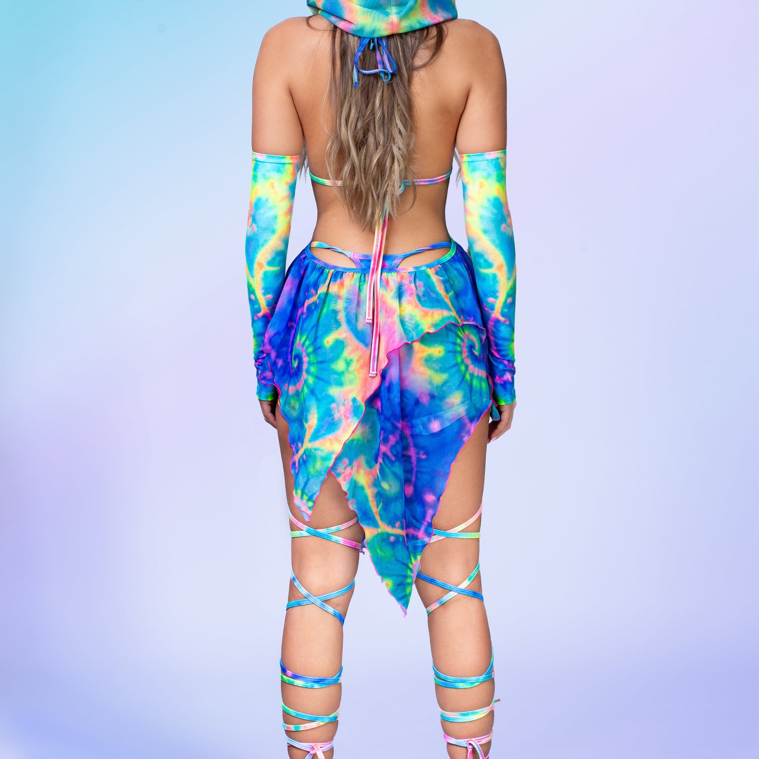 Fairy Floss Hooded Pixie Set Lycra, Mesh