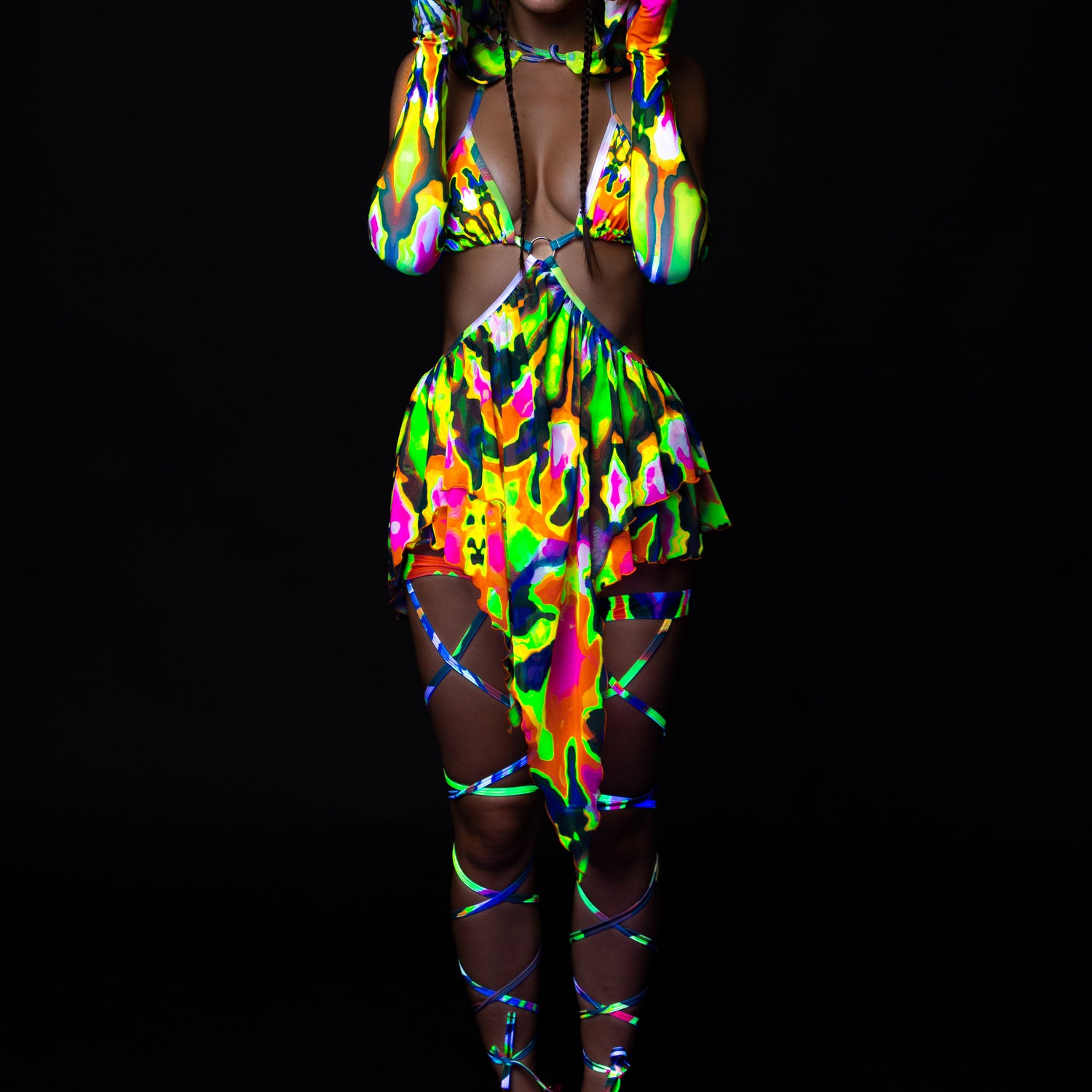Spill your Soul Pixie Dress Lycra, Mesh