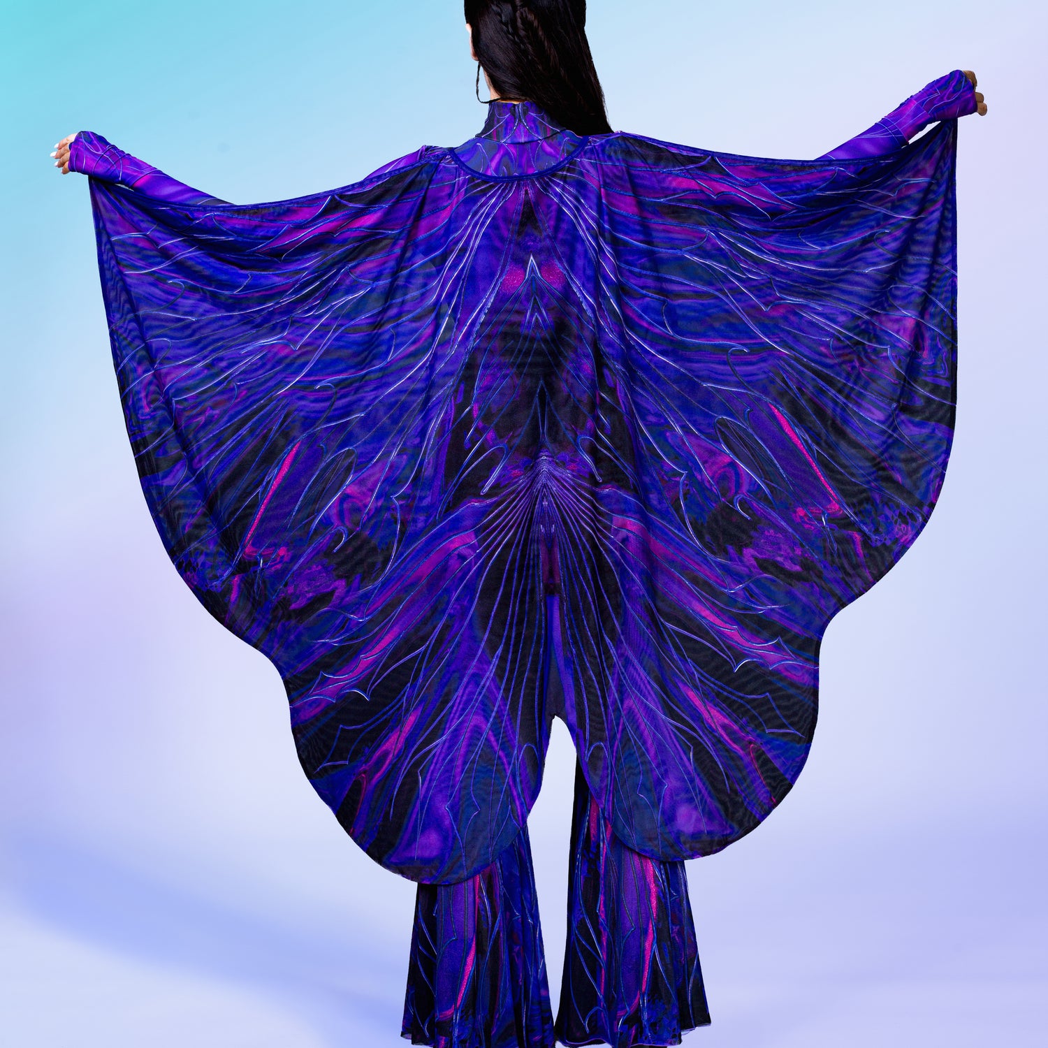Celestia Amethyst Fairy Open-Heart Leotard Lycra, Mesh