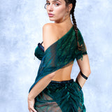 Serpent Mist Drape Skirt Set