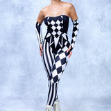 Dark Clown Strapless Romper