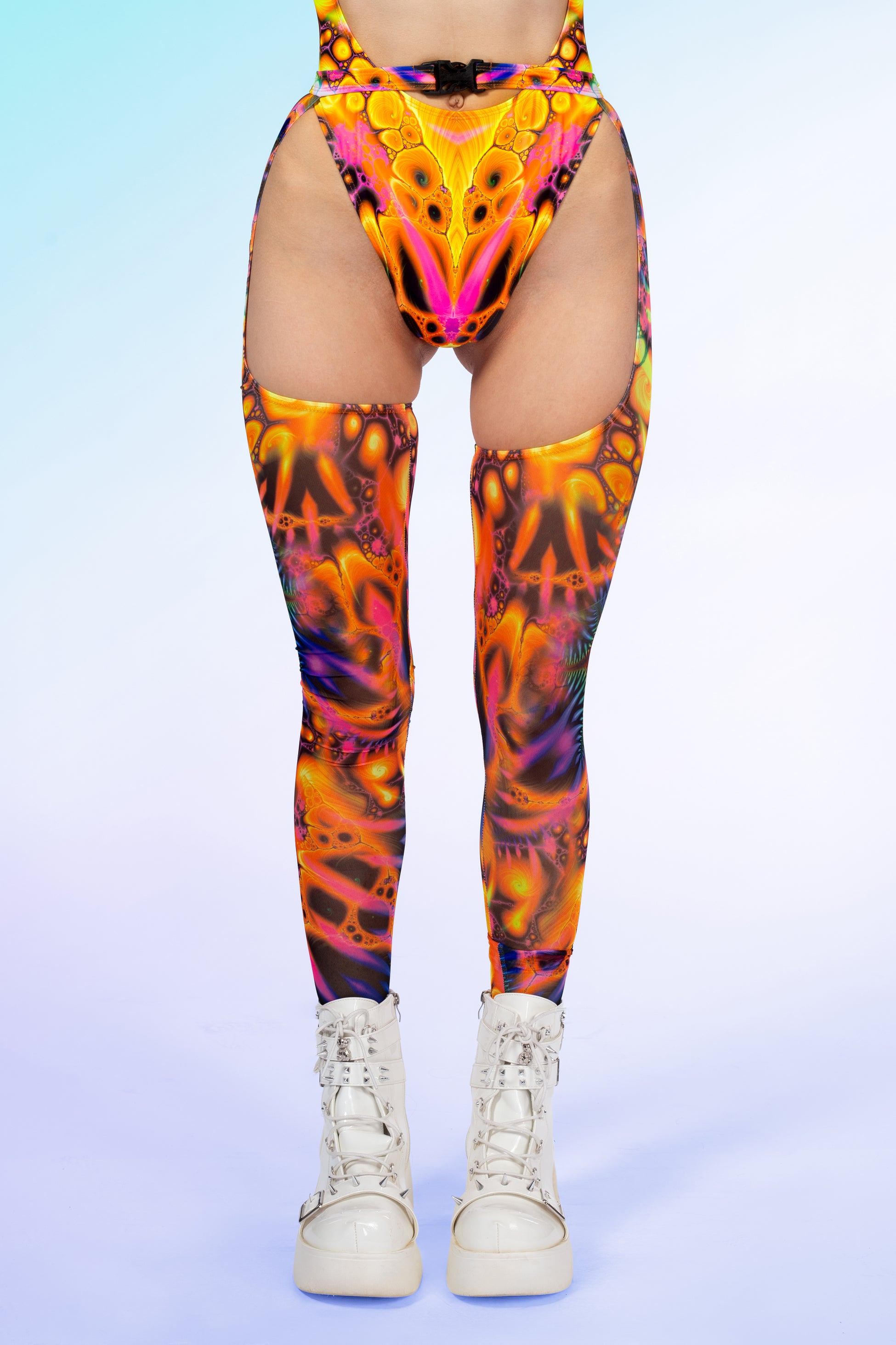 Space Groove Buckle Mesh Chaps 1