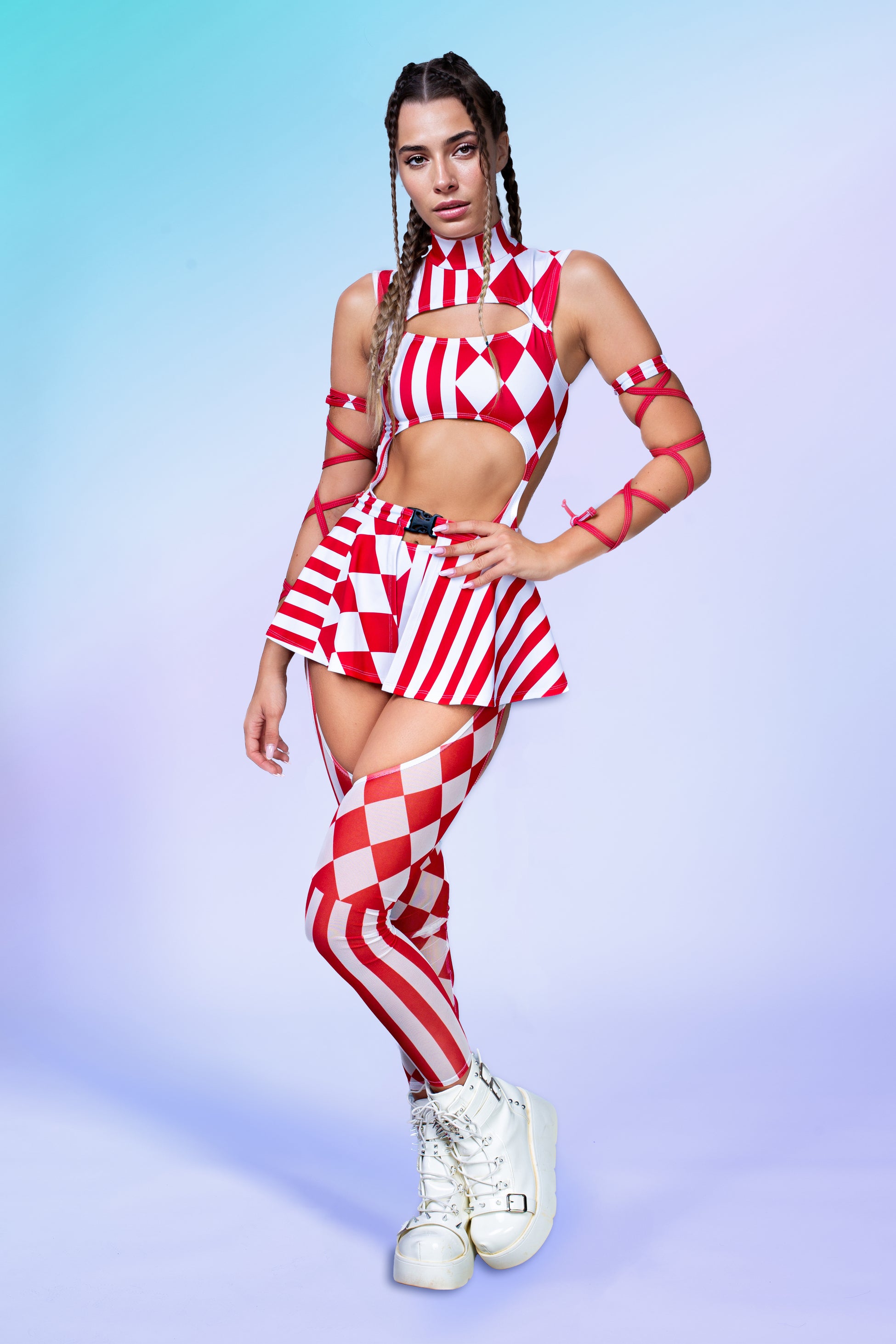 Red Clown Chaps Leotard 1