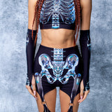 Glass Skeleton Garters Leggings