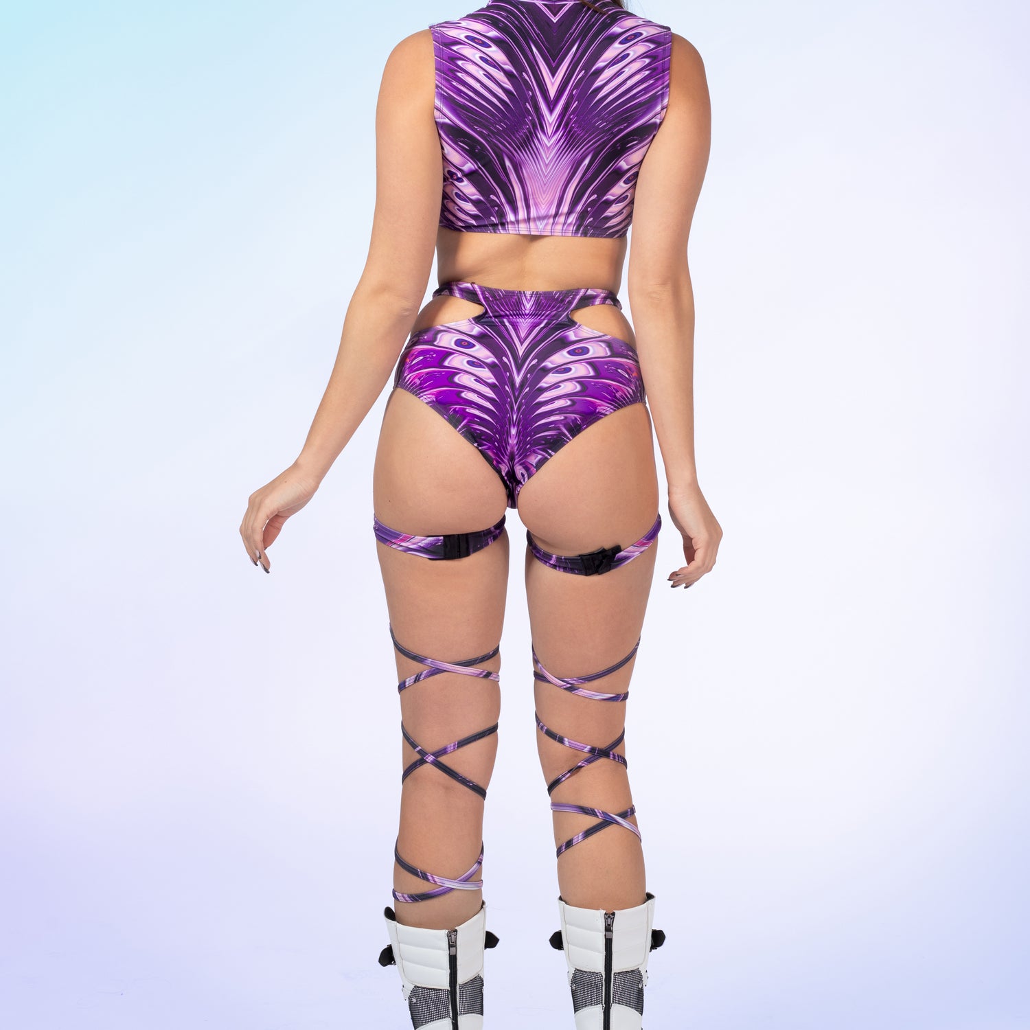 Women Zapped Rave Kimono Set