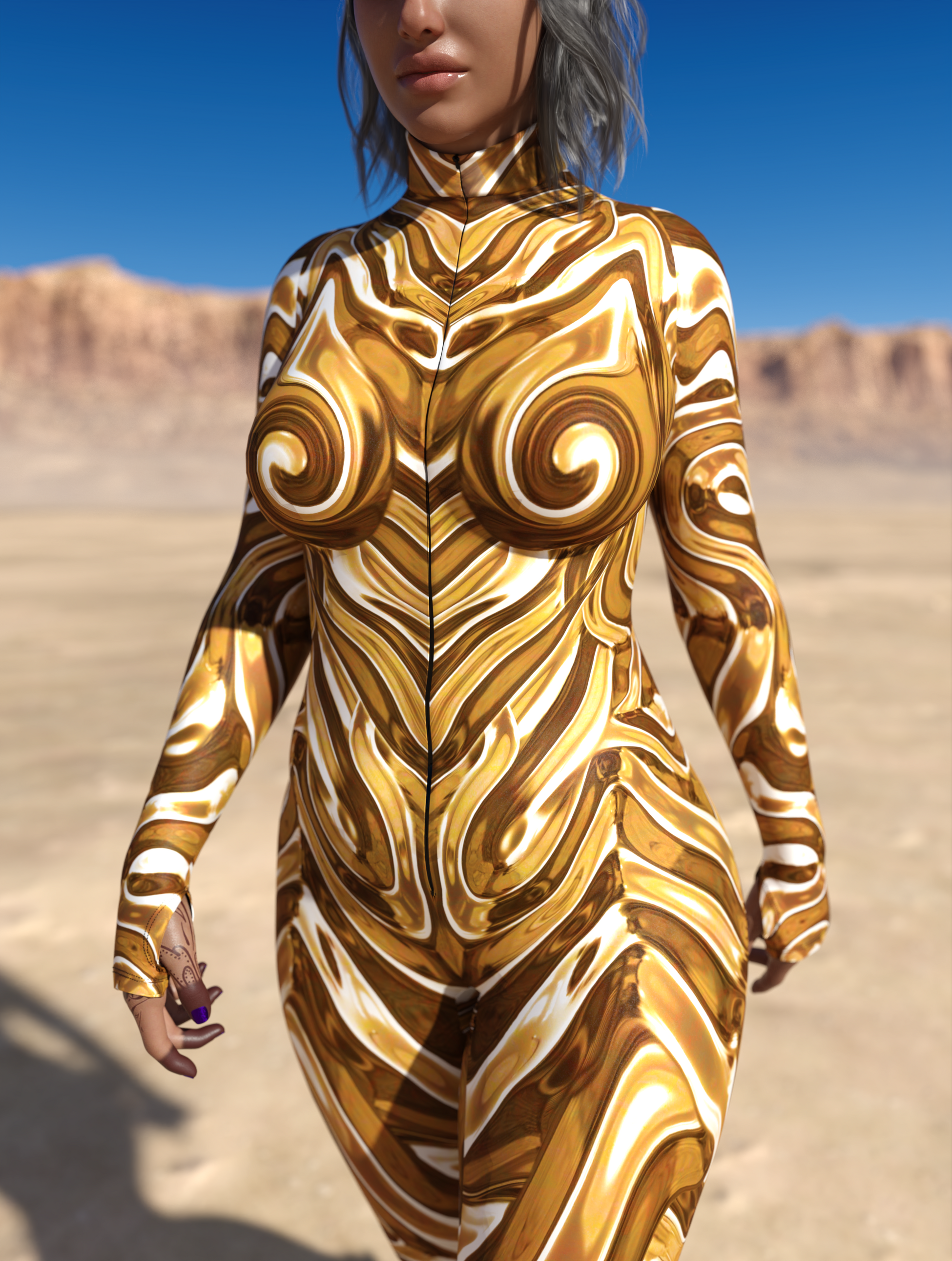 Mecha Vortex Gold Costume 1