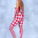 Red Clown Strapless Romper