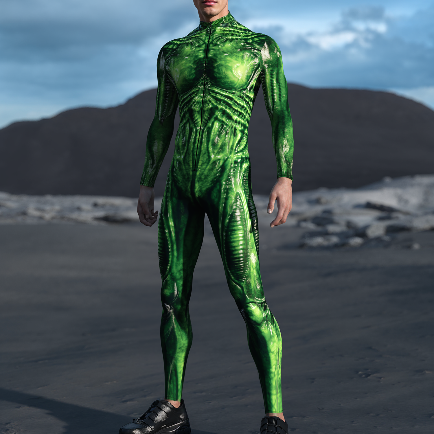 Exomorph Green Male Costume Green