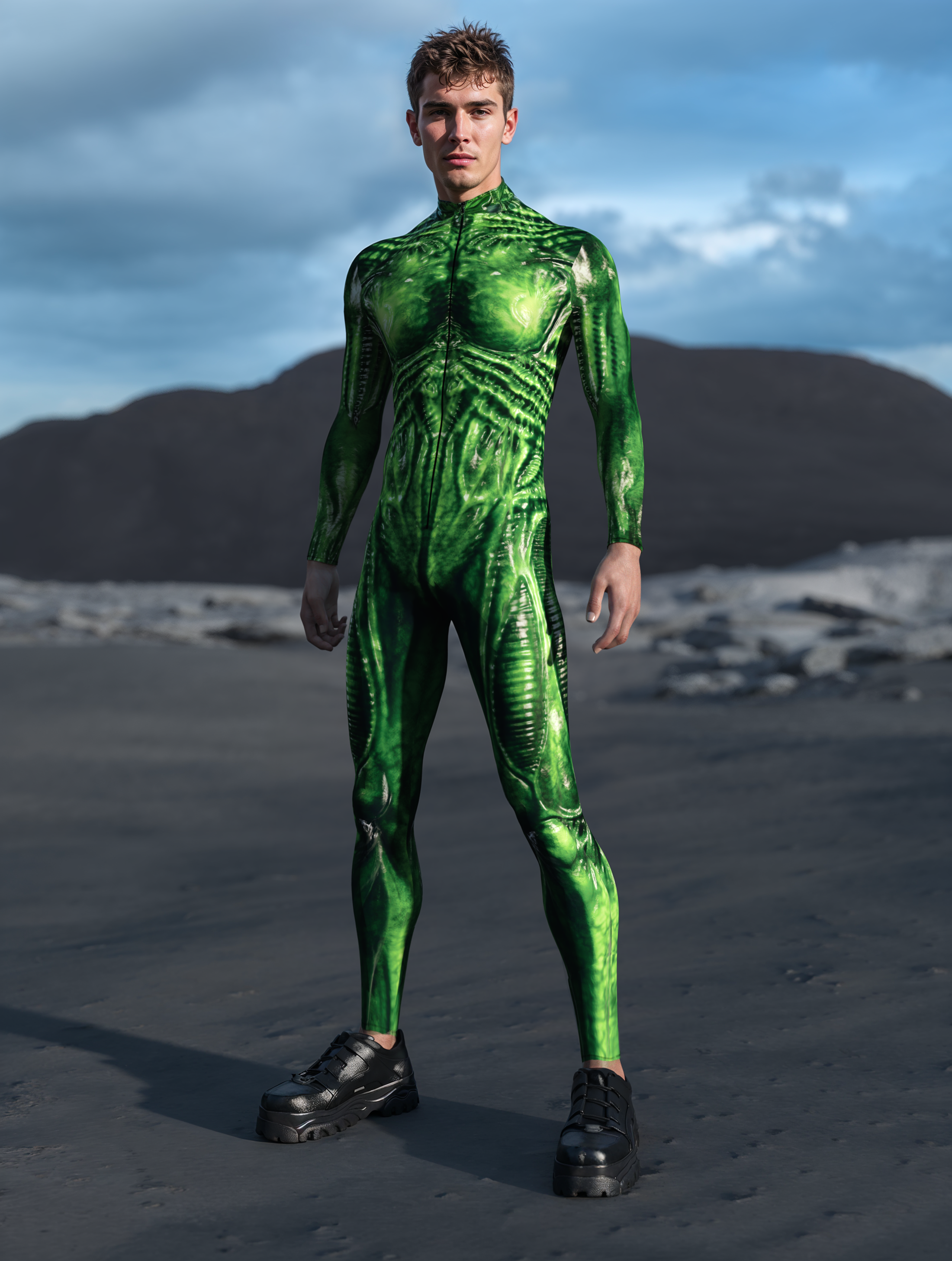 Exomorph Green Male Costume Green