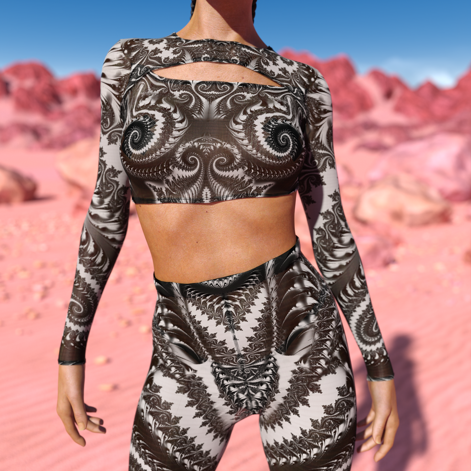 Wraith Mesh Cutout Rave Top