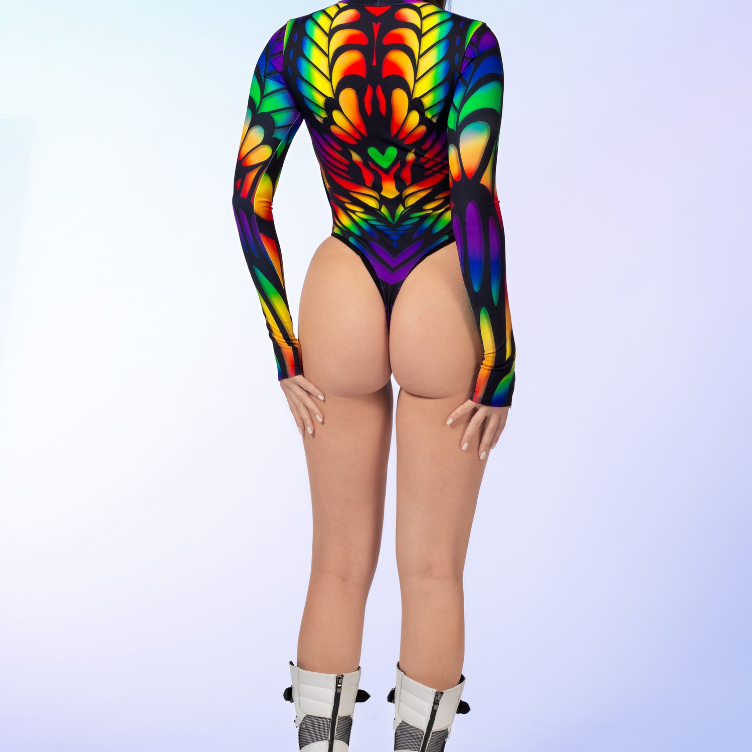 Women Rainbow Quiver Open-Heart Wings Set
