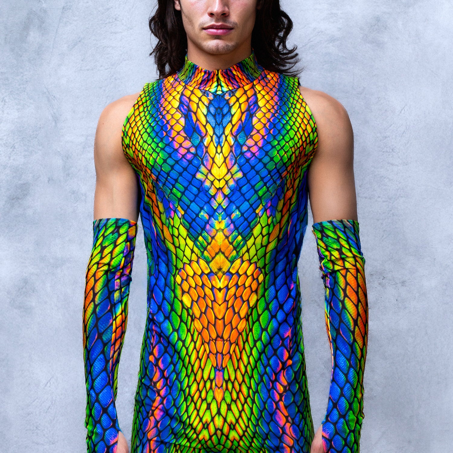 Men Li Zard Male Sleeveless Costume