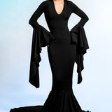 Mrs. Addams Puddle Train Gown Dress