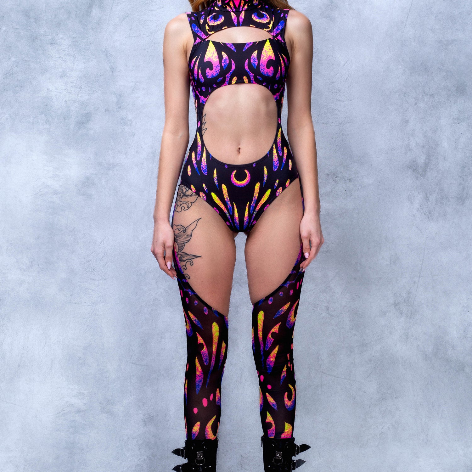 Women Dreamflight Chaps Leotard Duster Set