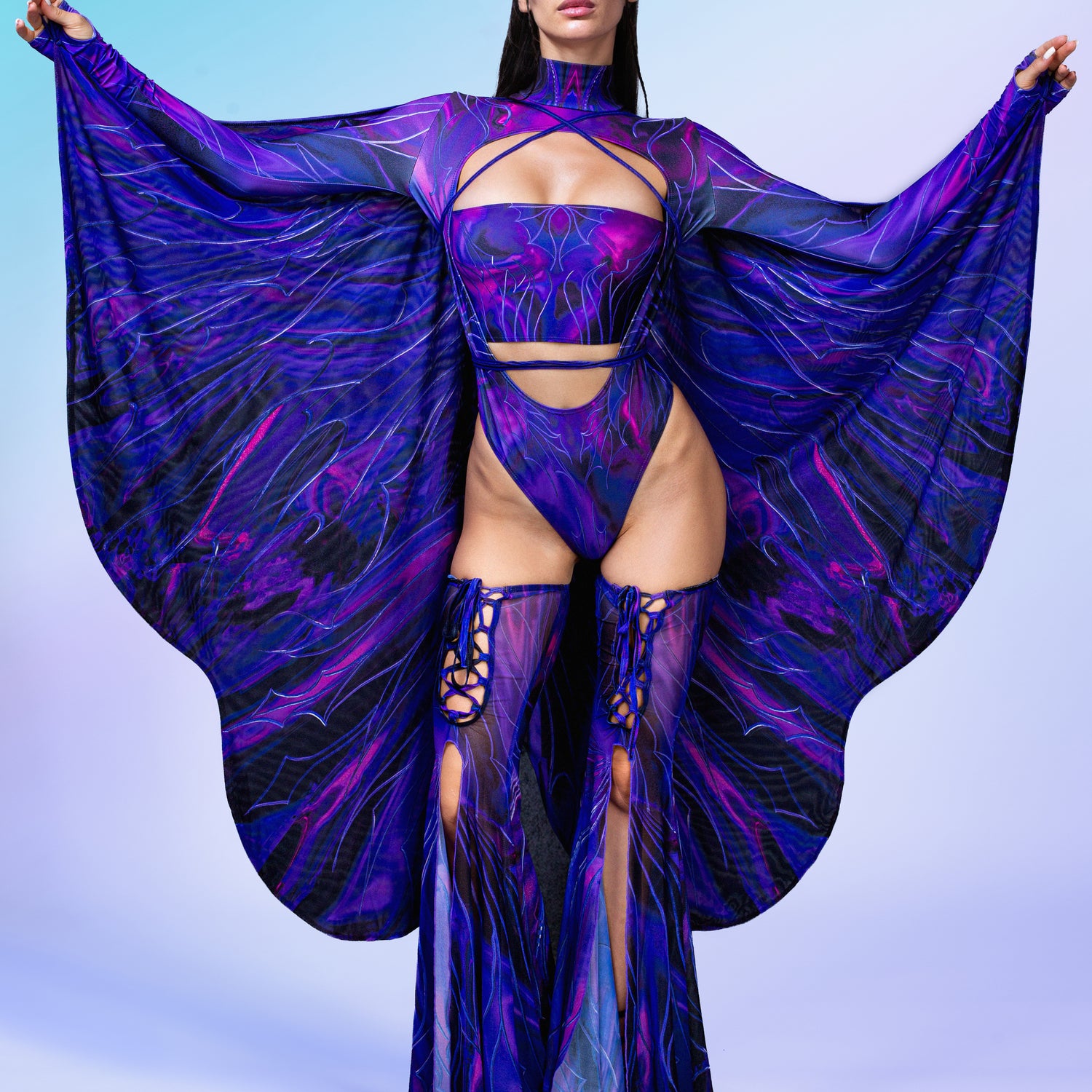Women Celestia Amethyst Fairy Open-Heart Leotard