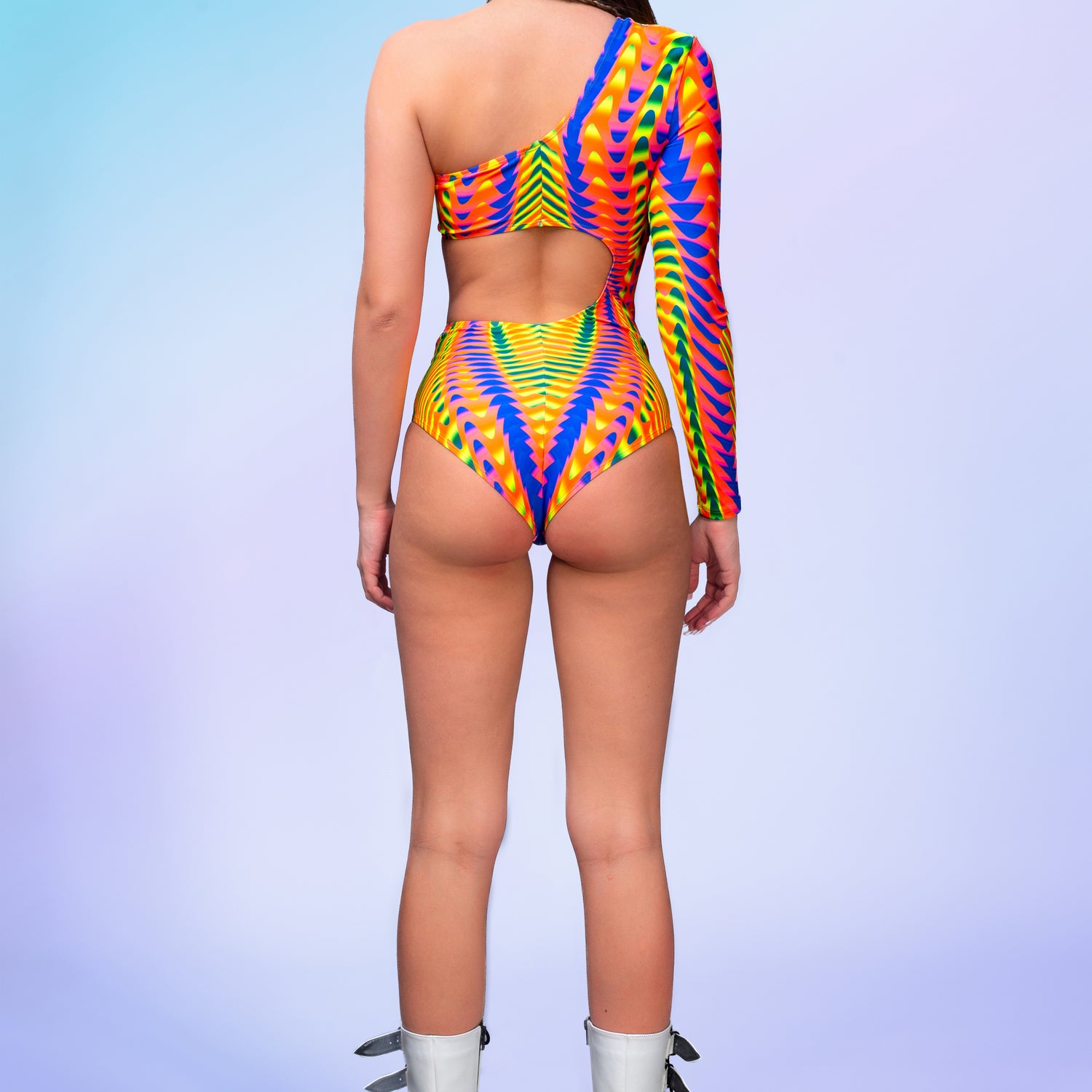 Women Trippyzoner Asymmetrical Leotard