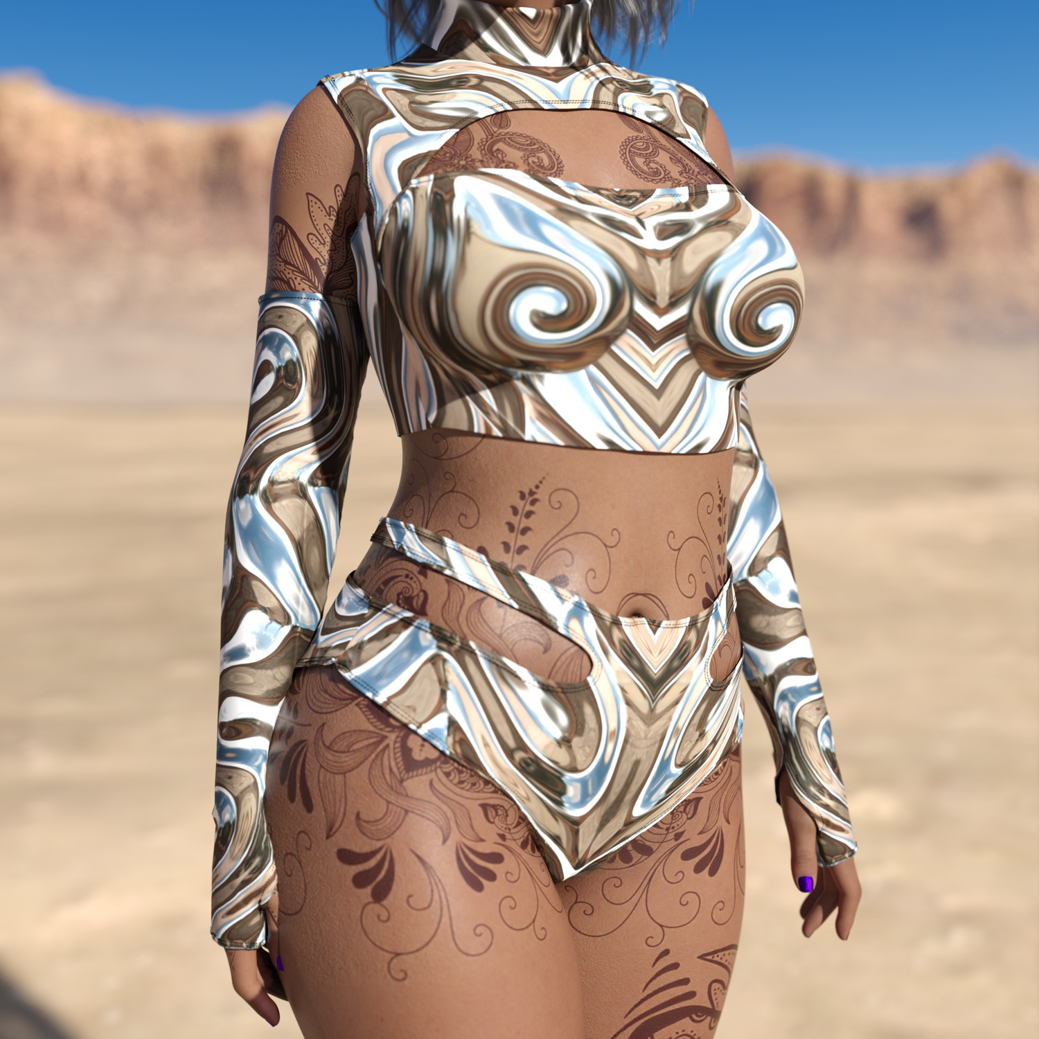 Mecha Vortex Mesh Wings White