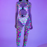 Prismatic Pulse Buckle Mesh Chaps