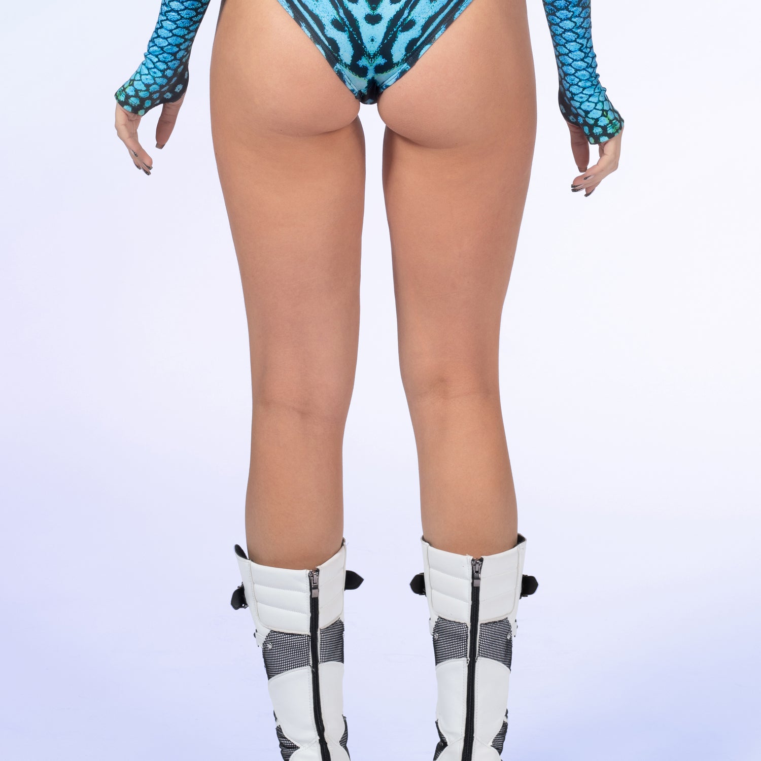 Blue Hypnotic Cutout Rave Top 7
