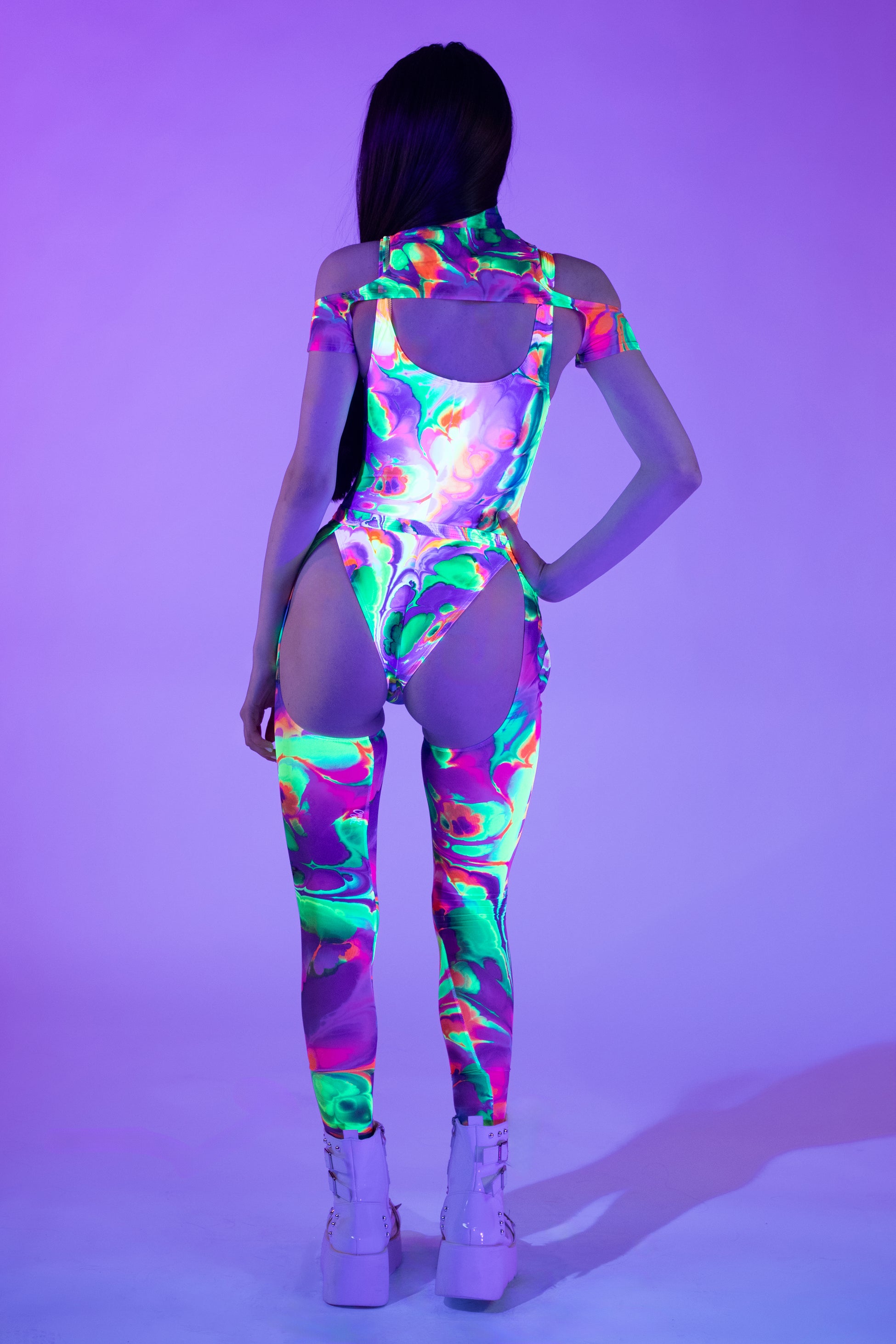 Color Spill Buckle Short Sleeve Set 2