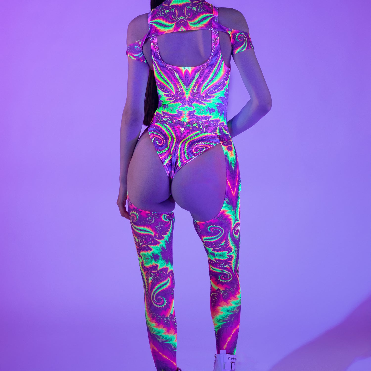 SwirlyPop Buckle Mesh Chaps 6
