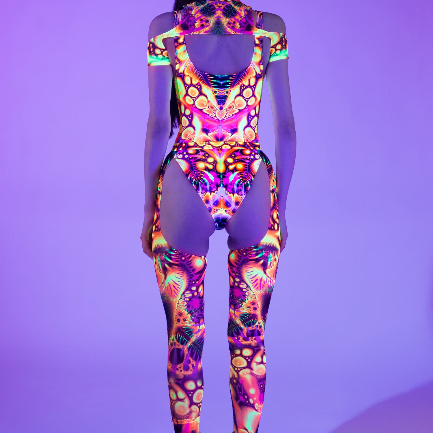 Space Groove Buckle Short Sleeve Set 2