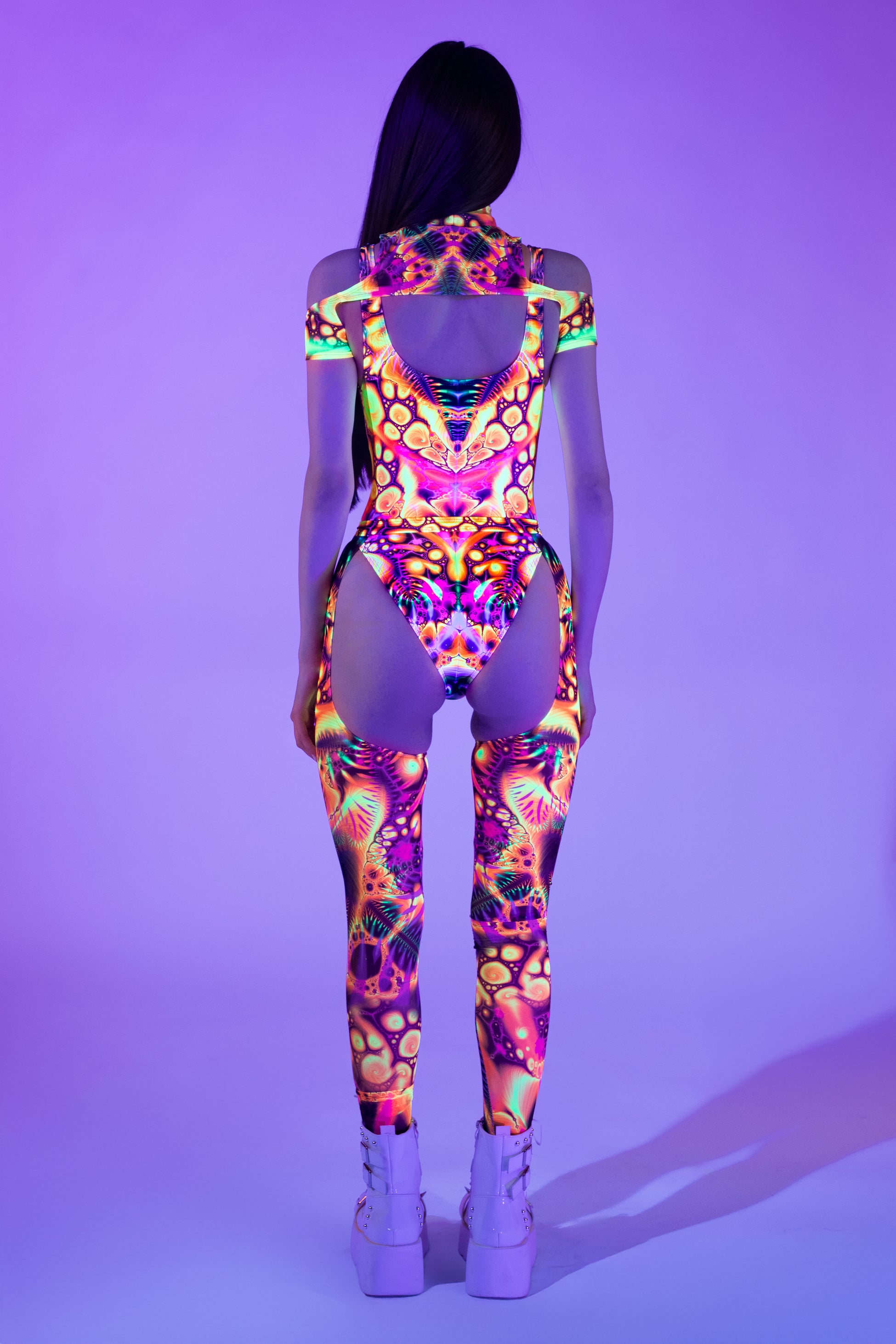 Space Groove Buckle Short Sleeve Set 2