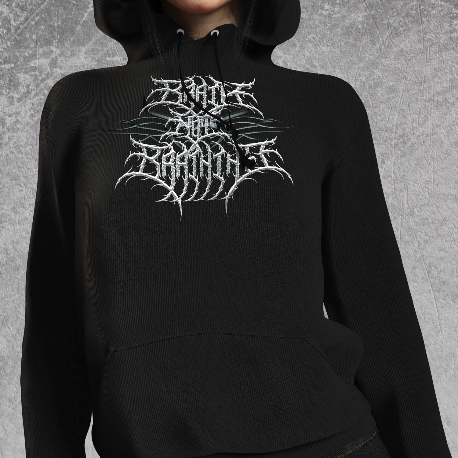 Brain Not Braining Hoodie Black