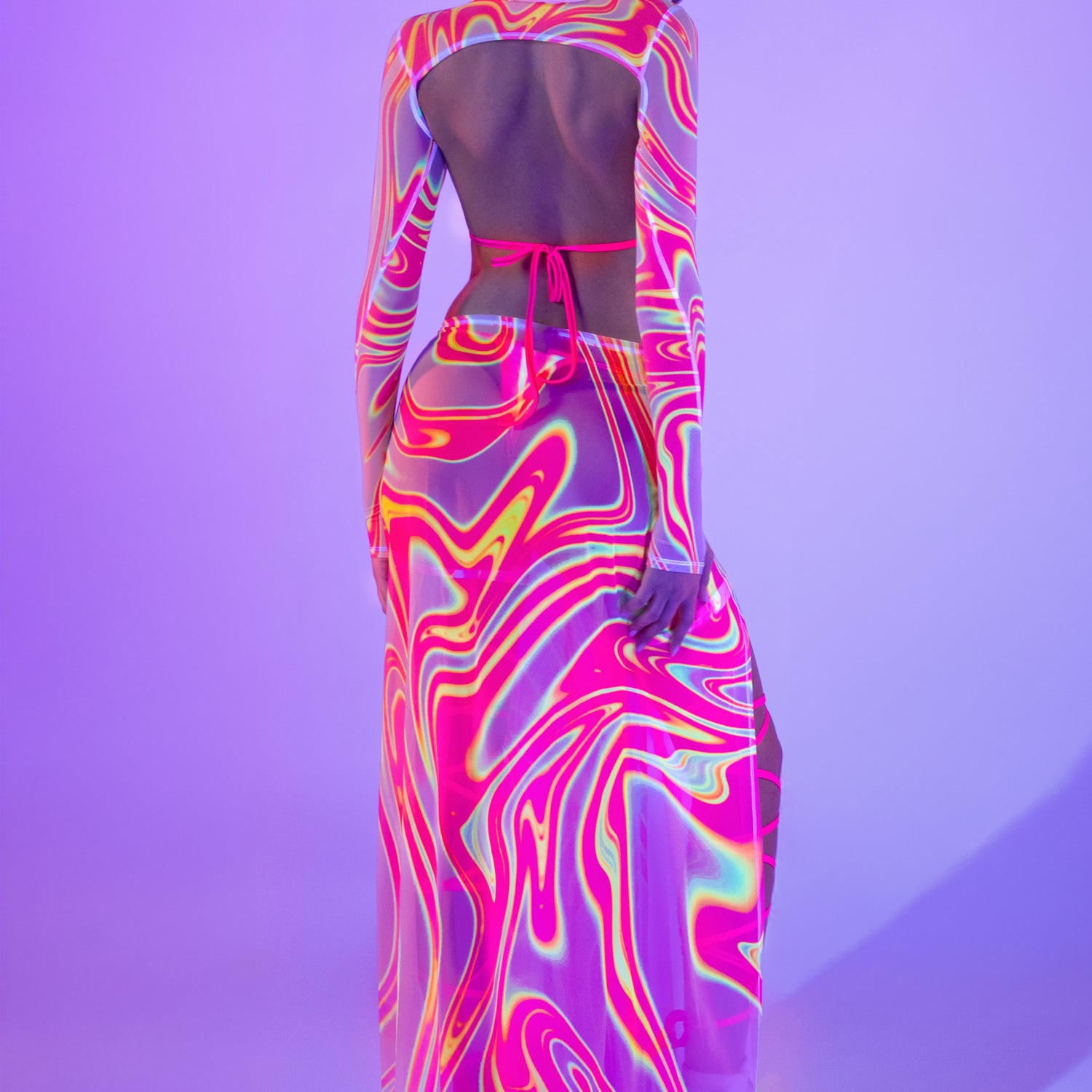 Pink Glaze Duster Skirt Set 11