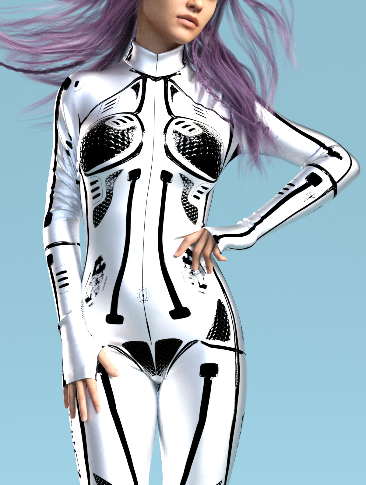 Ghostbot BnW Costume 1