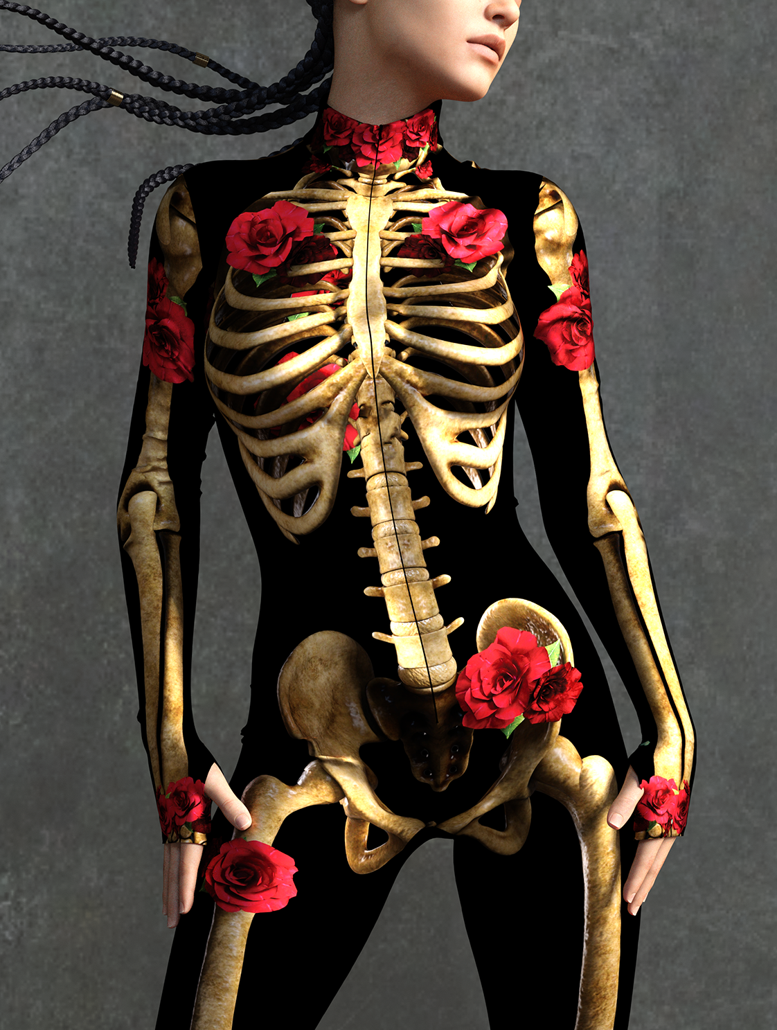 Rose Skeleton Costume 7