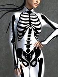 White Bossy Skeleton Costume