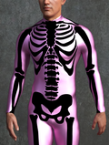 Pink n Black Bossy Skeleton Male Costume