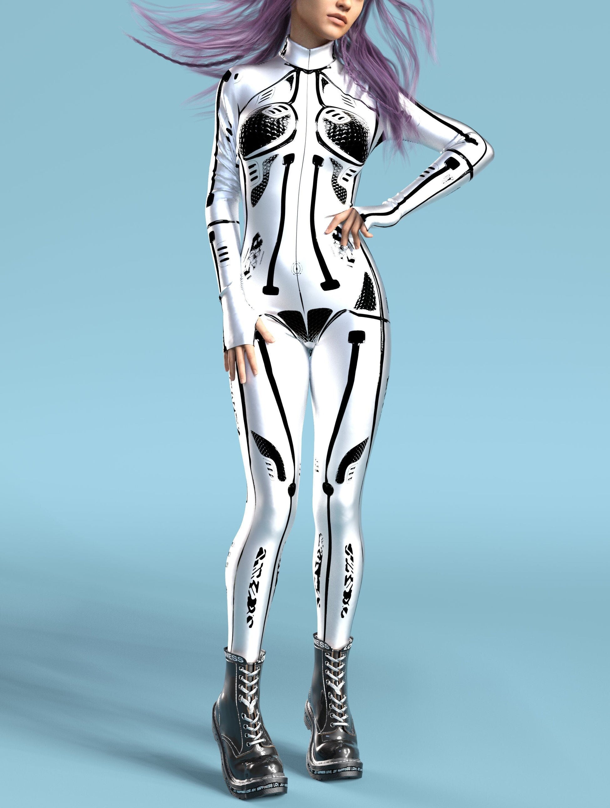Ghostbot BnW Costume 2