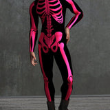 Red Bossy Skeleton Male Costume