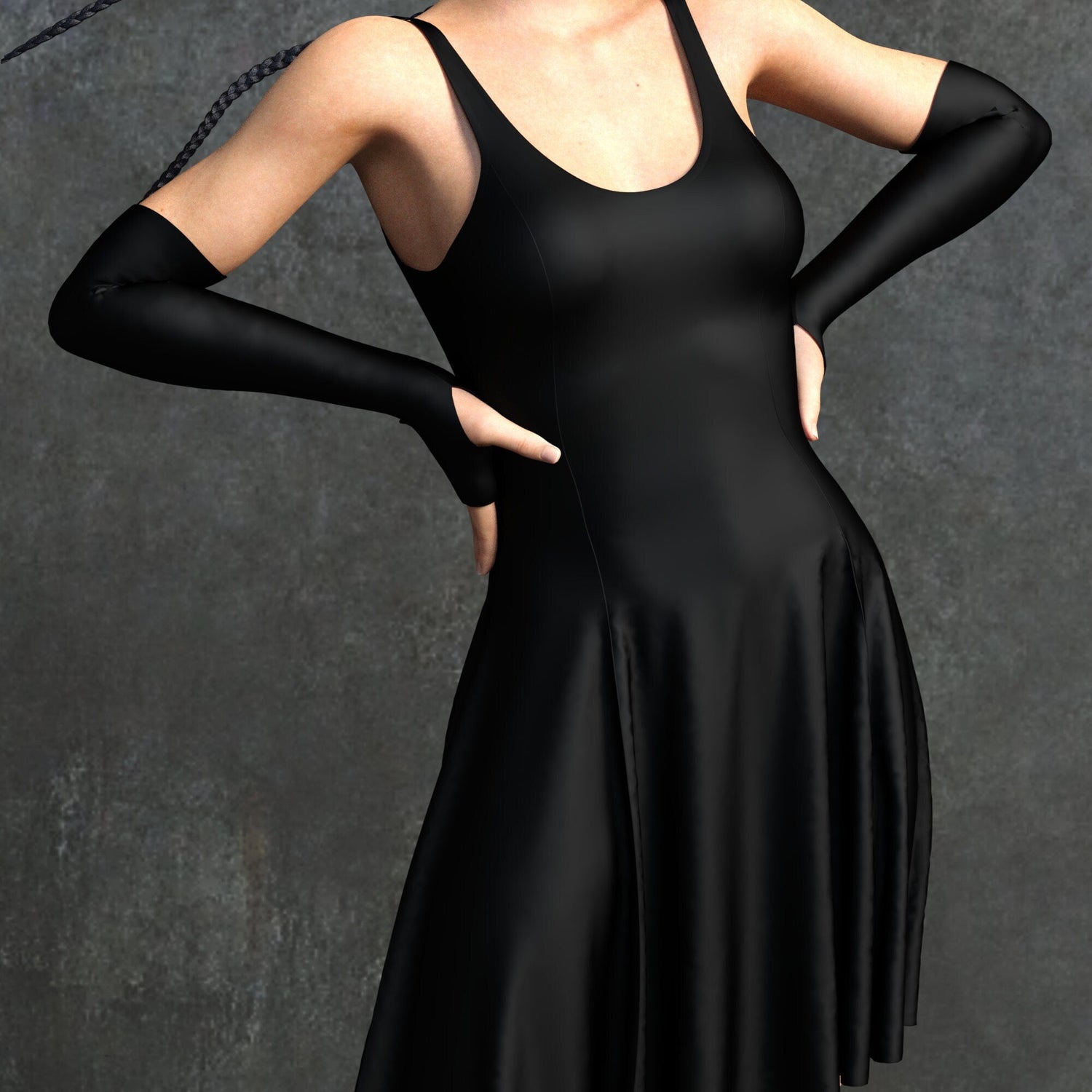 Just Black Witch Strap Dress