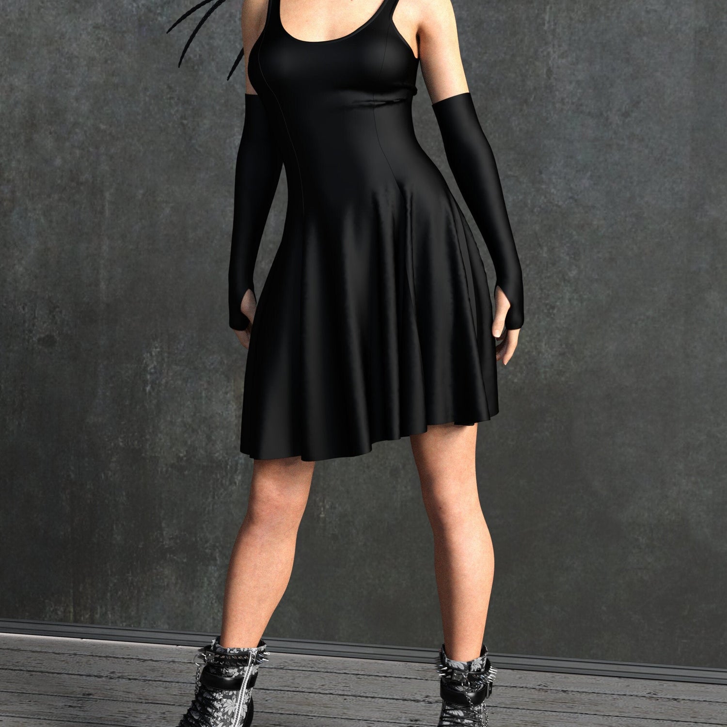 Just Black Witch Strap Dress 3